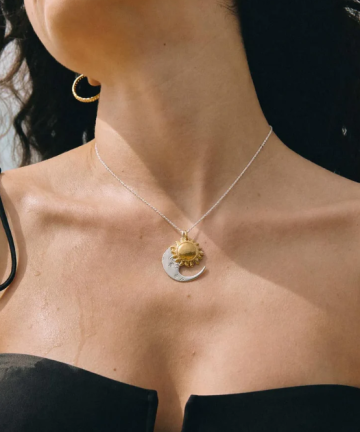 Alhaja collar luna plata