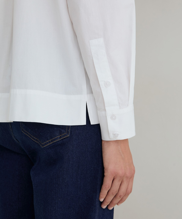 Yerse camisa popelín blanco algodón orgánico - Imagen 5