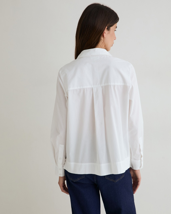 Yerse camisa popelín blanco algodón orgánico - Imagen 6