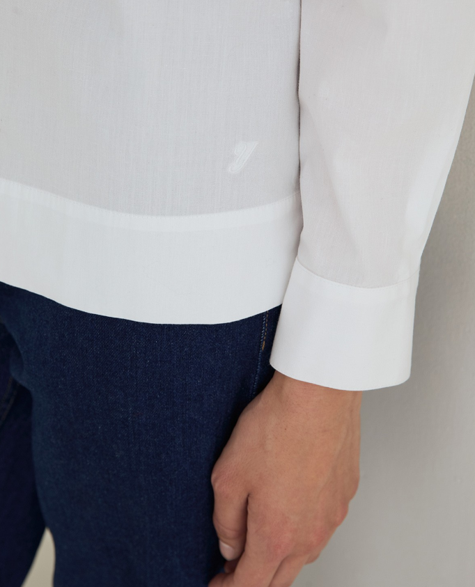 Yerse camisa popelín blanco algodón orgánico - Imagen 7