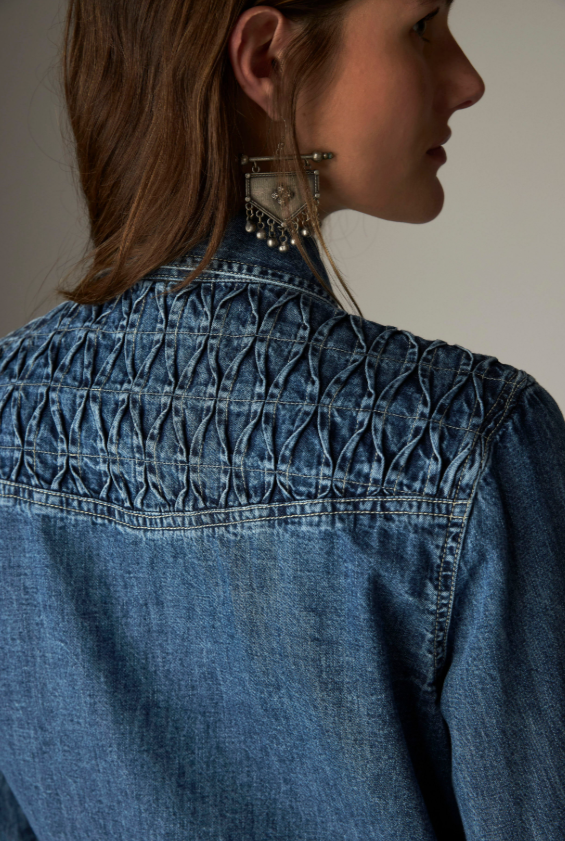 Maison Hotel camisa kumud denim azul - Imagen 6