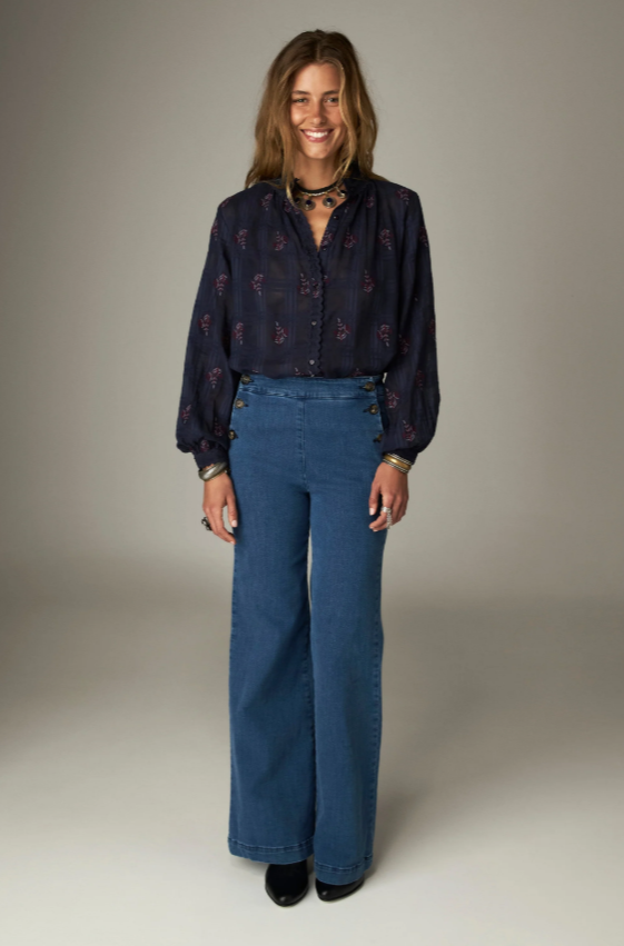 Maison Hotel blusa sabine blue granada - Imagen 3