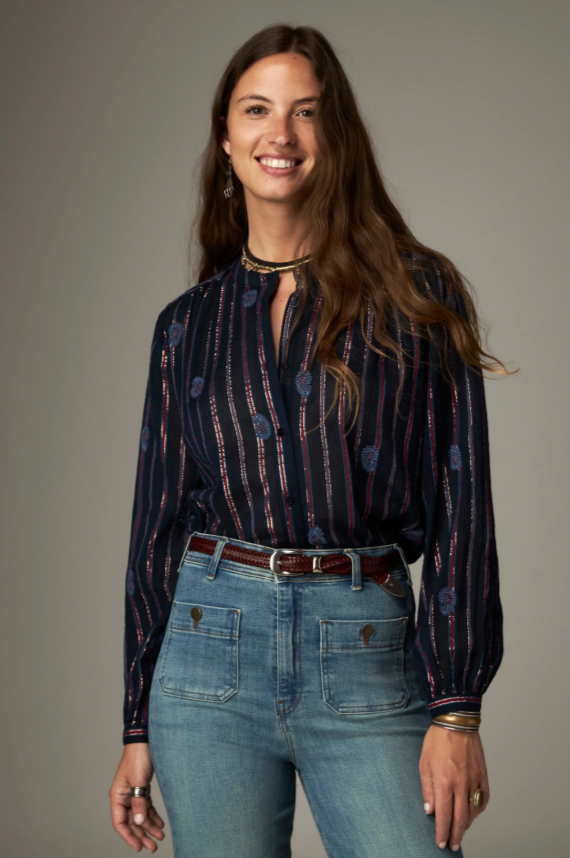 Maison Hotel blusa mina stripe berry