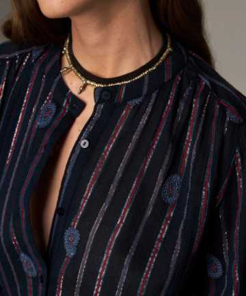 Alternative view of Maison Hotel blusa mina stripe berry