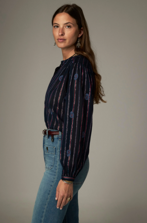 Maison Hotel blusa mina stripe berry - Imagen 4