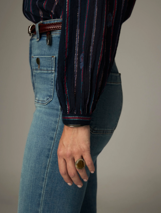 Maison Hotel blusa mina stripe berry - Imagen 5