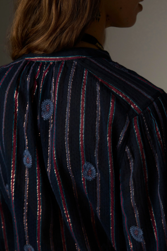 Maison Hotel blusa mina stripe berry - Imagen 7