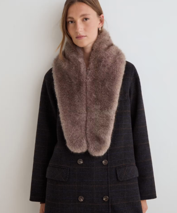 Yerse bufanda efecto pelo beige