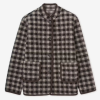 Yerse chaqueta lana cuadro vichy marrón - Imagen 2