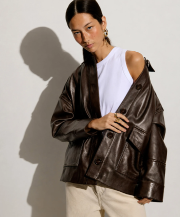 Alternative view of Sessún cazadora Harriboyd coffee leather