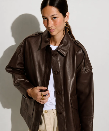 Sessún cazadora Harriboyd coffee leather