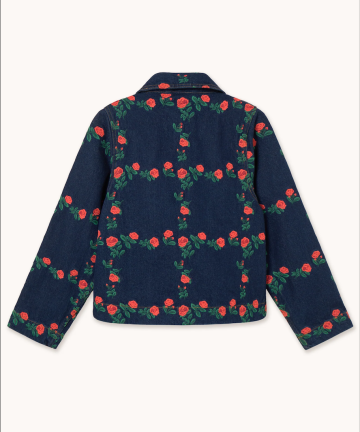Alternative view of Tiny big sisters chaqueta denim roses grid con bordado