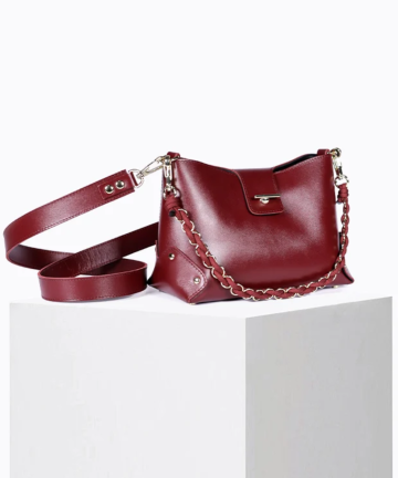 Alternative view of Craie studio bolso origami cherry