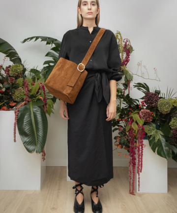 Alternative view of JIMENAS bolso le carré serraje cognac