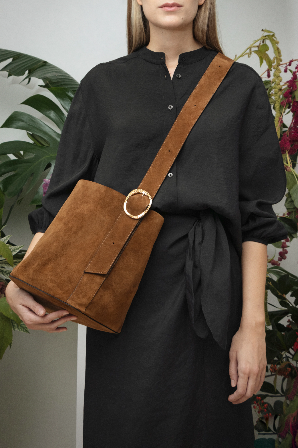 JIMENAS bolso le carré serraje cognac - Imagen 3