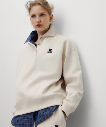 TNS polo mujer tns logo whisper white melange