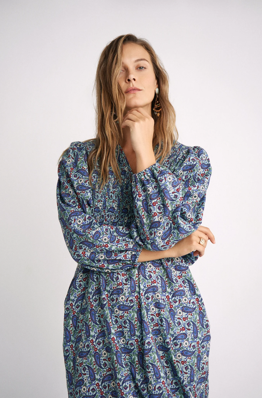 Magnolya vestido bernie blue pasley motifs - Imagen 2