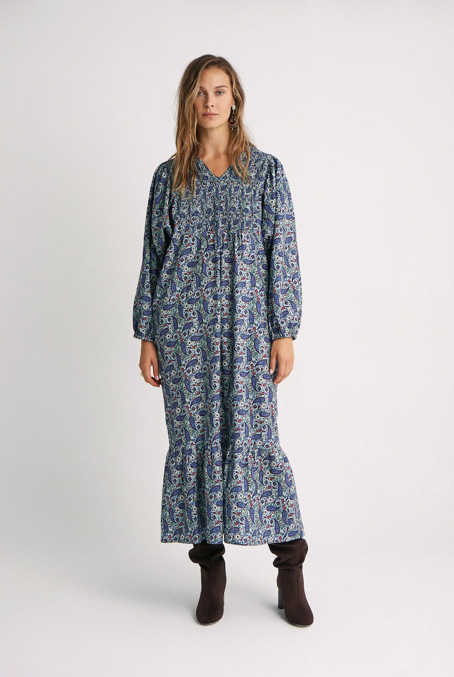 Magnolya vestido bernie blue pasley motifs
