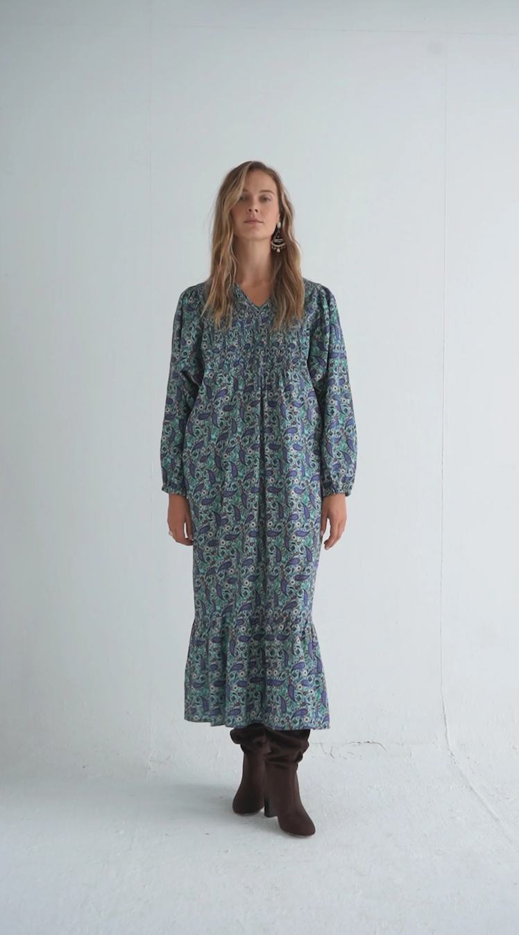 Magnolya vestido bernie blue pasley motifs - Imagen 3