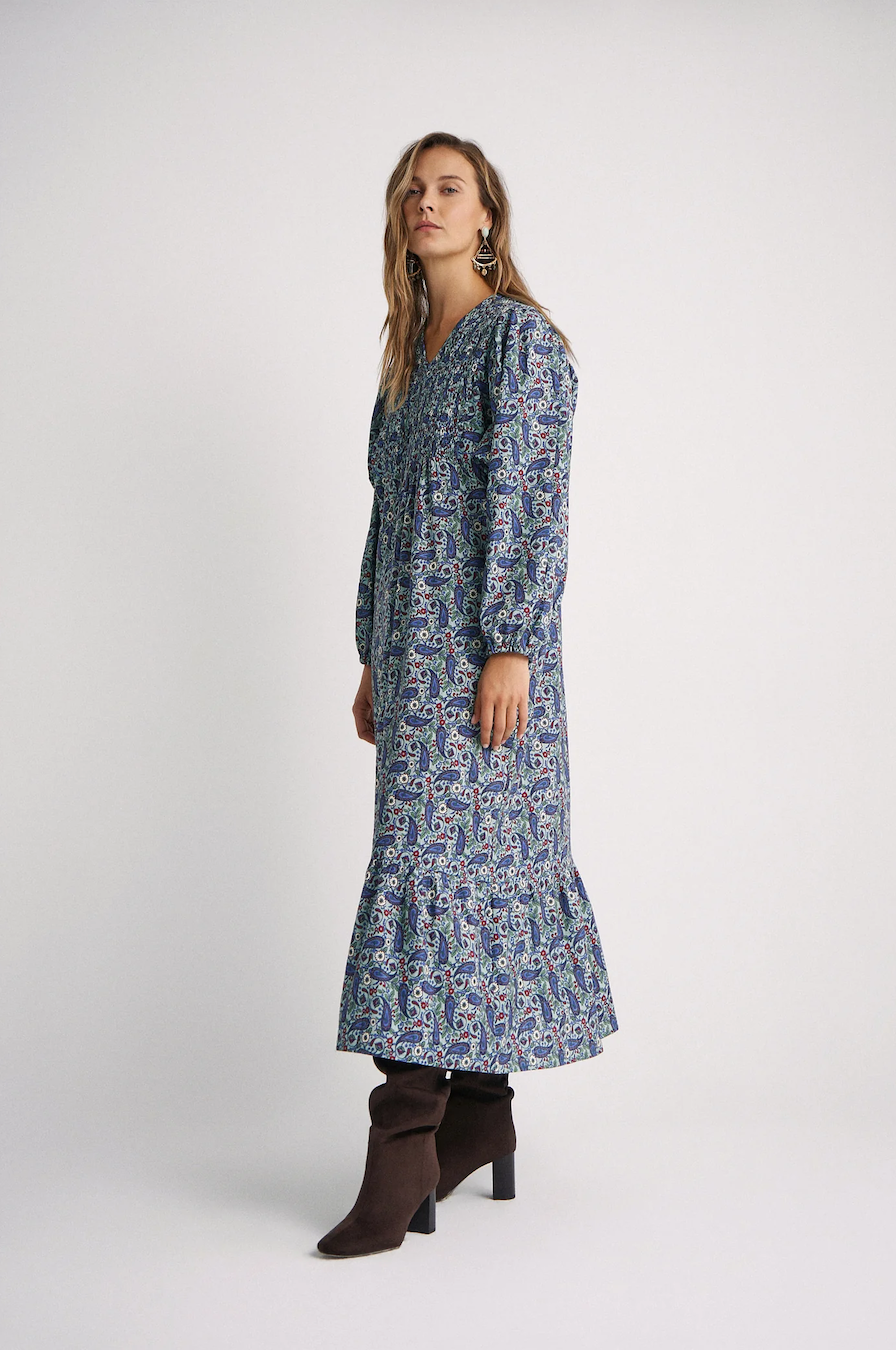 Magnolya vestido bernie blue pasley motifs - Imagen 5