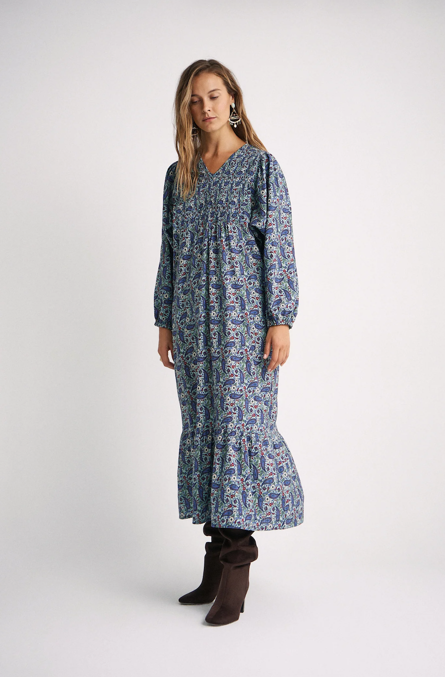 Magnolya vestido bernie blue pasley motifs - Imagen 6