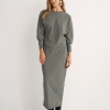 Magnolya vestido berta green stripes