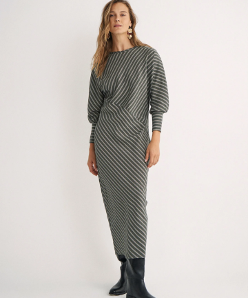 Alternative view of Magnolya vestido berta green stripes