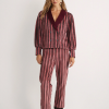Magnolya pantalón rayan granate stripes velvet