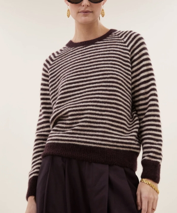 By Bar sudadera sally stripe burgundy crush stripe