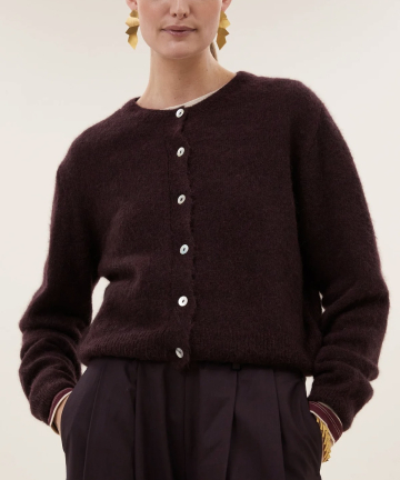 By Bar cleo cardigan deep wine