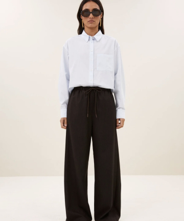 Alternative view of By Bar pantalón pelle pinstripe brown