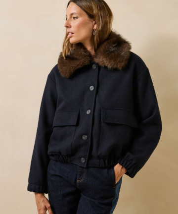 La Feé bomber azul marino galane