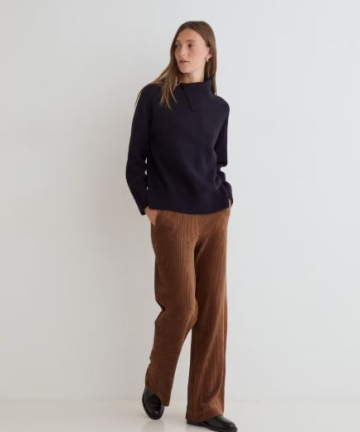 Alternative view of Yerse pantalón flare de pana cognac con elastano