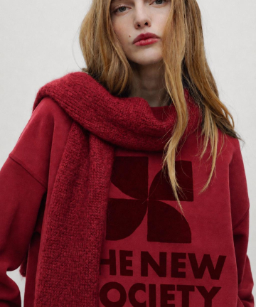 TNS sudadera mujer TNS logo rojo