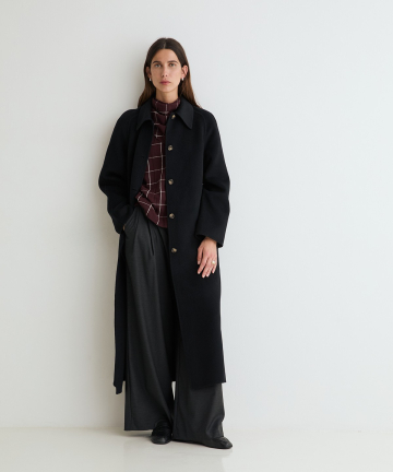 Alternative view of Yerse abrigo largo negro handmade