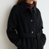 Yerse abrigo largo negro handmade - Imagen 8