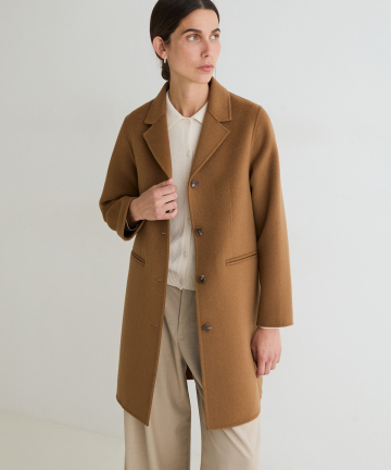 Alternative view of Yerse abrigo camel lana handmade