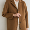 Yerse abrigo camel lana handmade - Imagen 3