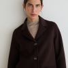 Yerse abrigo chocolate lana handmade - Imagen 3