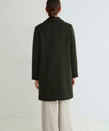 Alternative view of Yerse abrigo espiga verde lana handmade