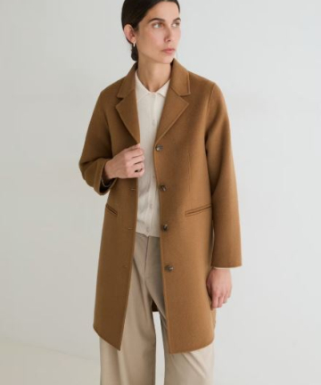 Yerse abrigo camel lana handmade