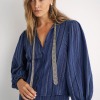 Magnolya blusa lisa blue stripes - Imagen 2
