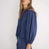 Magnolya blusa lisa blue stripes - Imagen 4