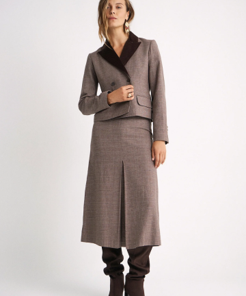 Magnolya falda ivet brown checks - L
