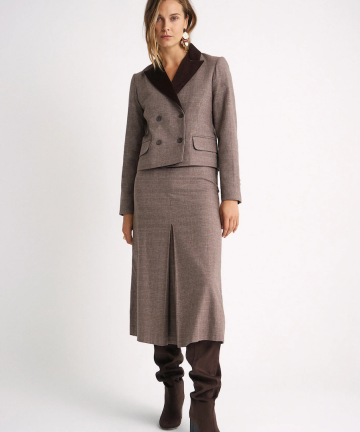 Alternative view of Magnolya falda ivet brown checks