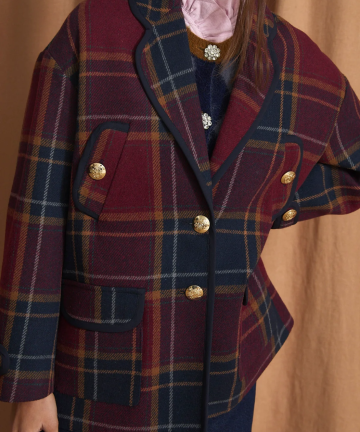 Alternative view of Sophie+Lucie chaquetón bola margaret burgundy