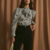 Sophie+Lucie blusa pajarita miniraya marrón - Imagen 4