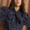 Sophie+Lucie blusa pajarita madras azul - Imagen 2