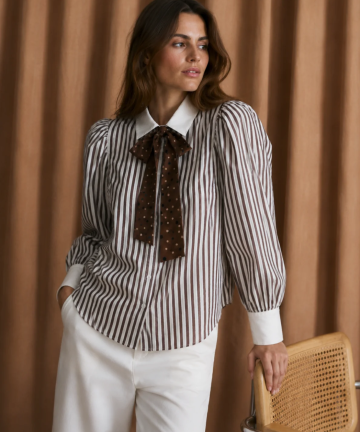 Alternative view of Sophie+Lucie blusa penny combo marrón