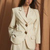 Sophie+Lucie chaqueta pinzas tricotina crudo